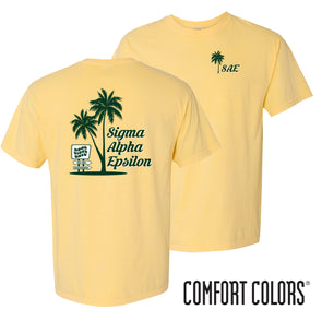 Fraternity Comfort Colors Good Vibes Palm Tree Tee