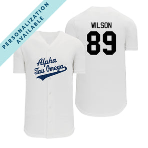 Personalized Fraternity White Mesh Baseball Jersey