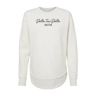 Delt Curved Hem Mom Crewneck Delta Tau Delta
