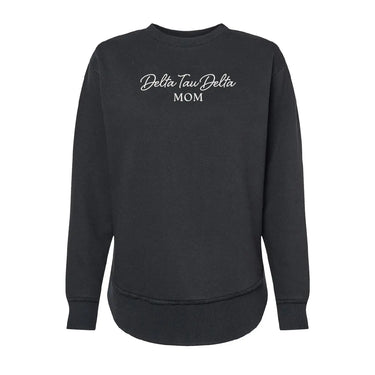 Delt Curved Hem Mom Crewneck Delta Tau Delta