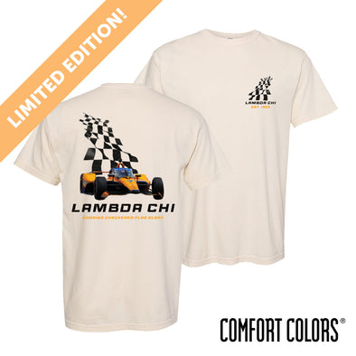 New! Lambda Chi Limited Edition Comfort Colors Checkered Champion Short Sleeve Tee