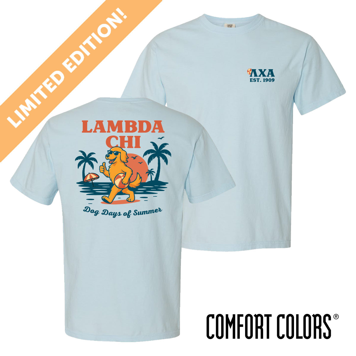 Lambda Chi Golden Summer Short Sleeve Tee – Campus Classics