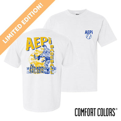 New! AEPi Comfort Colors Throwback Throwers Short Sleeve Tee