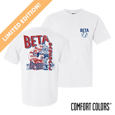 New! Beta Comfort Colors Throwback Throwers Short Sleeve Tee