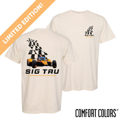 New! Sig Tau Limited Edition Comfort Colors Checkered Champion Short Sleeve Tee