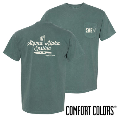 New! SAE Comfort Colors Par For The Course Short Sleeve Tee