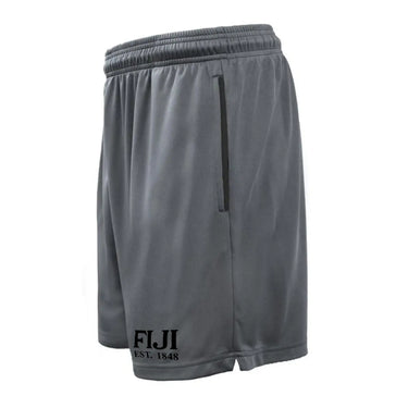 FIJI 7in Grey Pocketed Shorts Phi Gamma Delta