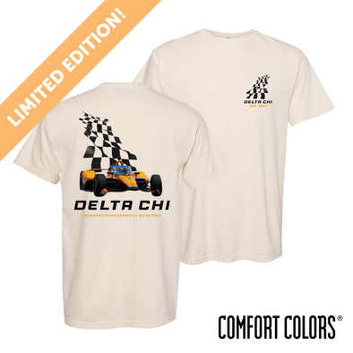 New! Delta Chi Limited Edition Comfort Colors Checkered Champion Short Sleeve Tee
