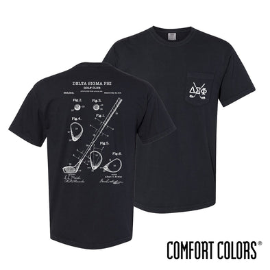 New! Delta Sig Comfort Colors Club Components Short Sleeve Tee