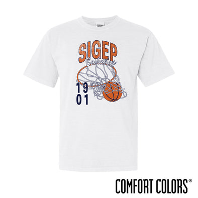 SigEp Comfort Colors Retro Basketball Short Sleeve Tee
