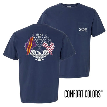 SigEp Comfort Colors Navy Patriot tee | Sigma Phi Epsilon | Shirts > Short sleeve t-shirts