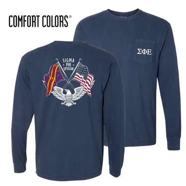 SigEp Comfort Colors Navy Patriot tee | Sigma Phi Epsilon | Shirts > Short sleeve t-shirts