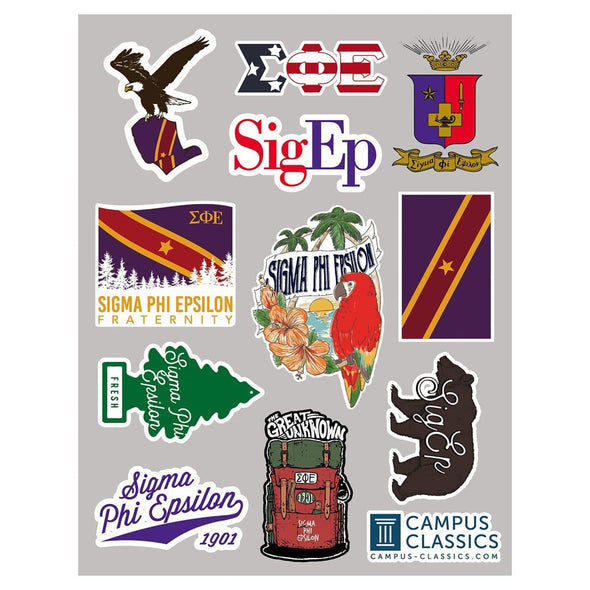 SigEp Sticker Sheet | Sigma Phi Epsilon | Promotional > Stickers