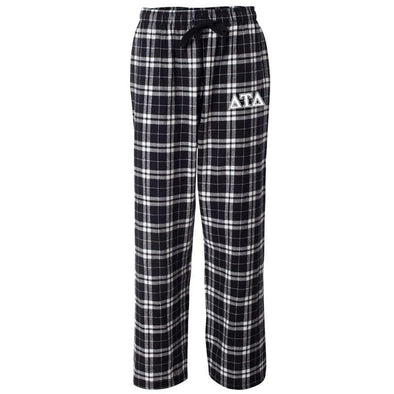 Delt Black Plaid Flannel Pants | Delta Tau Delta | Pajamas > Pajama bottom pants