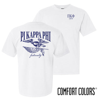 Pi Kapp Comfort Colors Freedom White Short Sleeve Tee