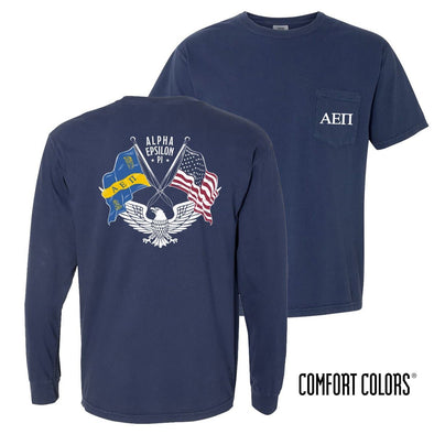 AEPi Comfort Colors Navy Patriot tee | Alpha Epsilon Pi | Shirts > Short sleeve t-shirts