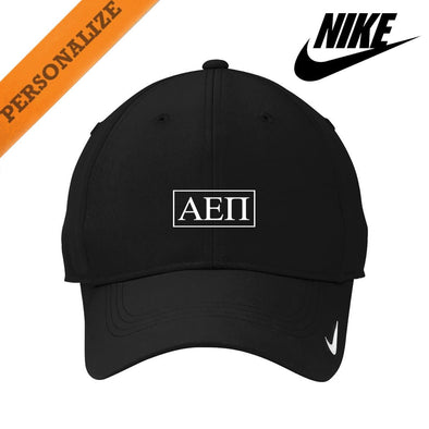 AEPi Personalized Black Nike Dri-FIT Performance Hat | Alpha Epsilon Pi | Headwear > Billed hats