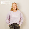 New! Chi Phi Comfort Colors Purple Sweetheart Crewneck | Chi Phi | Sweatshirts > Crewneck sweatshirts