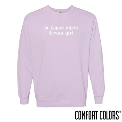 New! Pike Comfort Colors Purple Dream Girl Crewneck | Pi Kappa Alpha | Sweatshirts > Crewneck sweatshirts