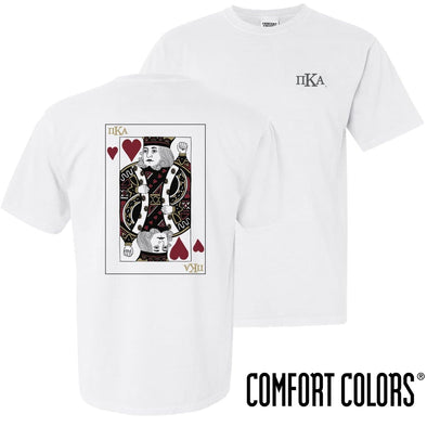 Pike Comfort Colors White King of Hearts Short Sleeve Tee | Pi Kappa Alpha | Shirts > Short sleeve t-shirts