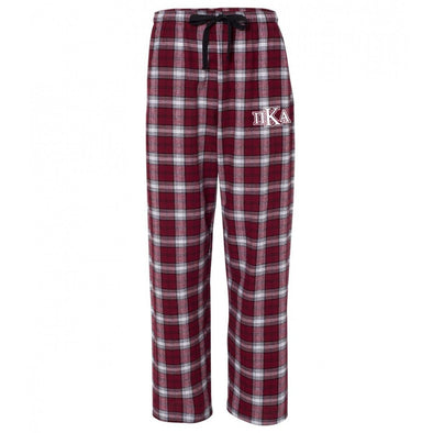 Pike Maroon Plaid Flannel Pants | Pi Kappa Alpha | Pajamas > Pajama bottom pants