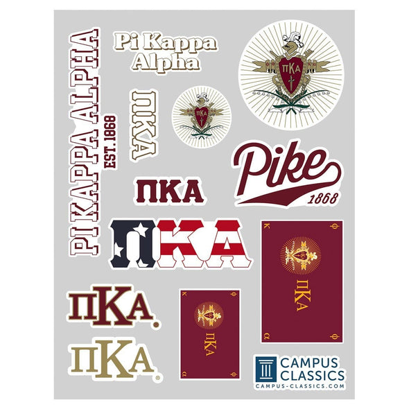 Pike Classic Sticker Sheet | Pi Kappa Alpha | Promotional > Stickers