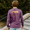 Delta Sig Comfort Colors Berry Mountain Sunset Long Sleeve Pocket Tee