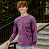 Delt Comfort Colors Berry Mountain Sunset Long Sleeve Pocket Tee
