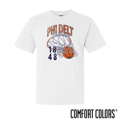New! Phi Delt Comfort Colors Retro Basketball Short Sleeve Tee