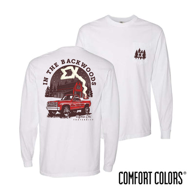 New! Sigma Chi Comfort Colors Country Roads Long Sleeve Tee