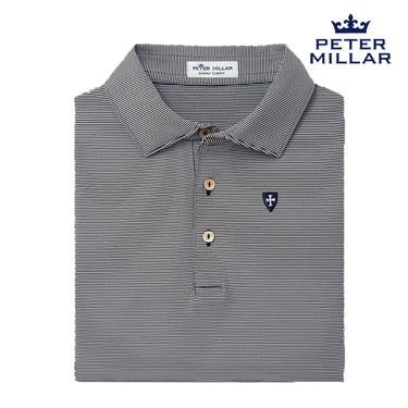 Sigma Chi Peter Millar Jubilee Stripe Stretch Jersey Polo With Norman Shield Sigma Chi