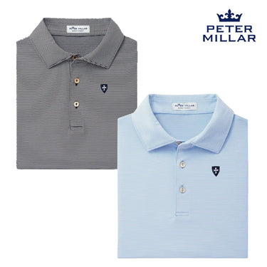 Sigma Chi Peter Millar Jubilee Stripe Stretch Jersey Polo With Norman Shield Sigma Chi