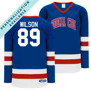 Sigma Chi Personalized Patriotic Hockey Jersey Sigma Chi