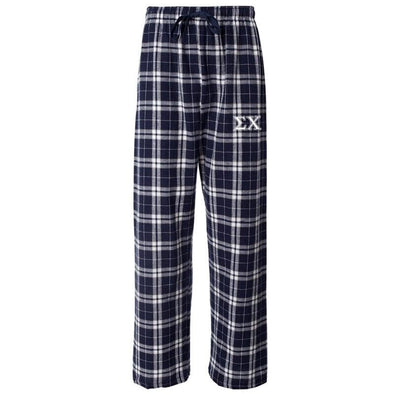 Sigma Chi Navy Plaid Flannel Pants | Sigma Chi | Pajamas > Pajama bottom pants