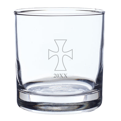 Sigma Chi Engraved Year Rocks Glass