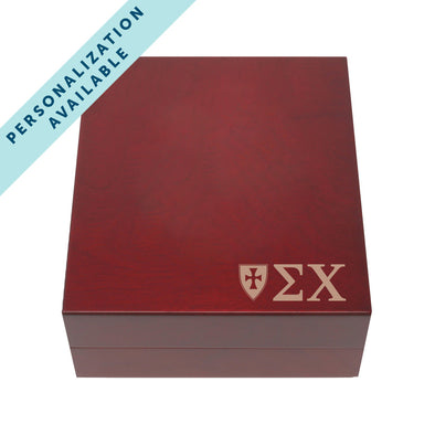Sigma Chi Fraternity Greek Letter Rosewood Box