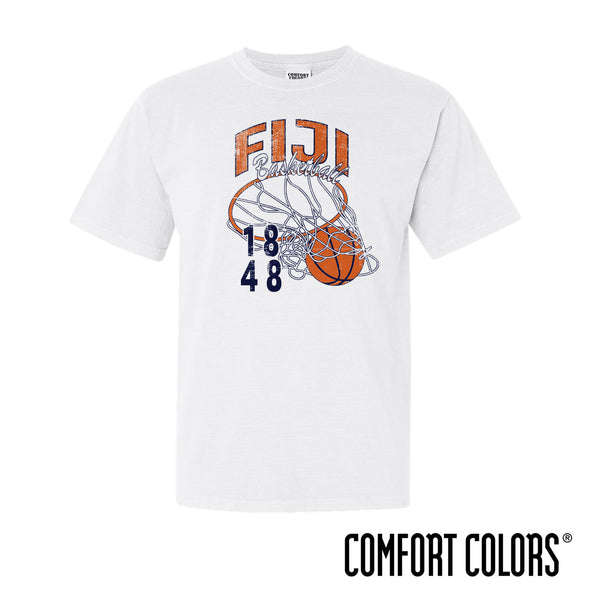 FIJI Comfort Colors Retro Basketball Short Sleeve Tee