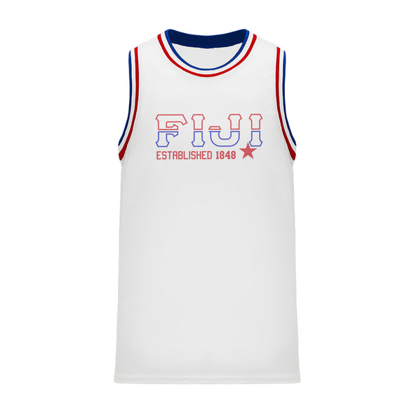 FIJI Retro Block Basketball Jersey | Phi Gamma Delta | Shirts > Jerseys