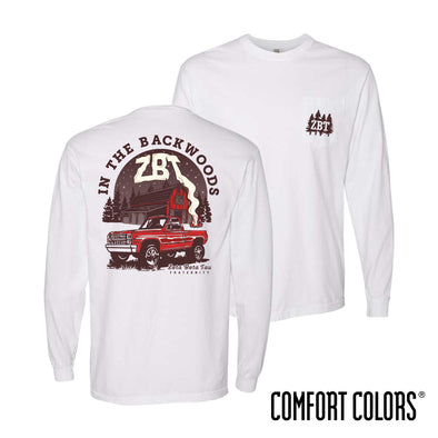 New! ZBT Comfort Colors Country Roads Long Sleeve Tee