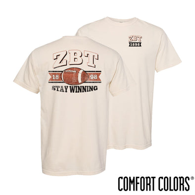 ZBT Comfort Colors Stay Winning Football Short Sleeve Tee