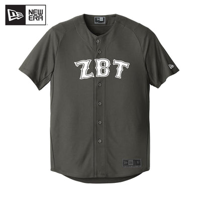 ZBT New Era Graphite Baseball Jersey | Zeta Beta Tau | Shirts > Jerseys