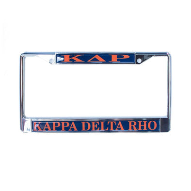 KDR License Plate Frame | Kappa Delta Rho | Car accessories > License plate holders