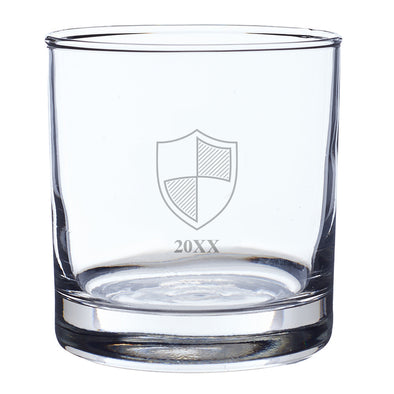 Delta Chi Engraved Year Rocks Glass