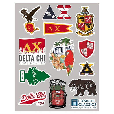 Delta Chi Sticker Sheet | Delta Chi | Promotional > Stickers