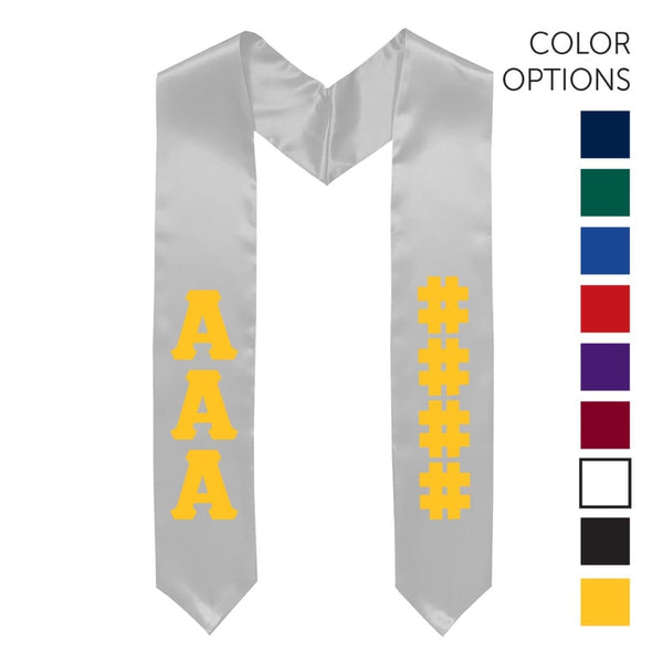 ZBT Pick Your Own Colors Graduation Stole | Zeta Beta Tau | Apparel > Stoles