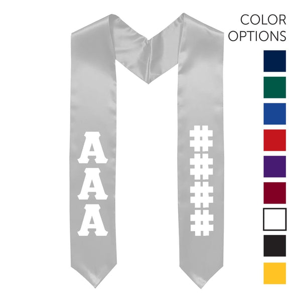SAE Pick Your Own Colors Graduation Stole | Sigma Alpha Epsilon | Apparel > Stoles