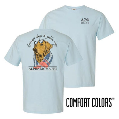 Alpha Sig Blue Comfort Colors Retriever Tee | Alpha Sigma Phi | Shirts > Short sleeve t-shirts