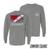 Alpha Sig Gray Comfort Colors Flag Long Sleeve Pocket Tee | Alpha Sigma Phi | Shirts > Long sleeve t-shirts