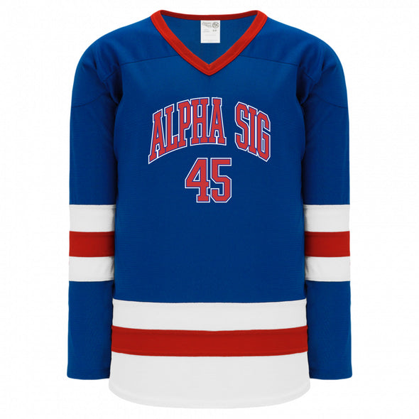 Alpha Sig Patriotic Hockey Jersey