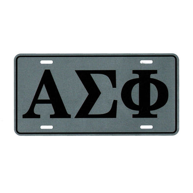 Alpha Sig License Plate | Alpha Sigma Phi | Car accessories > Decorative license plates